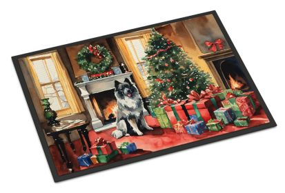 NEW Keeshond Cozy Christmas Doormat Front Door Mat Indoor Outdoor Rugs for Entryway, Non Slip Washable Low Pile, 18H X 27W