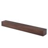 72'' Fireplace Mantel Wooden Wall Mounted Floating Shelf 8" Deep Solid Pine Wood,Brown
