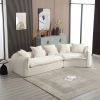 Modular Sectional Sofa, U-Shaped Couch with Sofa for five & Pillows, Modern Minimalist chenille Fabric Large Comfy Cloud Sofas