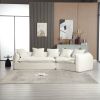 Modular Sectional Sofa, U-Shaped Couch with Sofa for five & Pillows, Modern Minimalist chenille Fabric Large Comfy Cloud Sofas