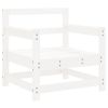 Patio Chairs 2 pcs White Solid Wood Pine