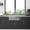 Double Bowl (50/50) Farmhouse Sink - 36"x21"x10" Stainless Steel Apron Front Kitchen Sink 16 Gauge with Two 10" Deep Basin