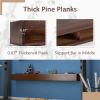 72'' Fireplace Mantel Wooden Wall Mounted Floating Shelf 8" Deep Solid Pine Wood,Brown