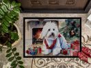 NEW Coton De Tulear Cozy Christmas Doormat Front Door Mat Indoor Outdoor Rugs for Entryway, Non Slip Washable Low Pile, 18H X 27W