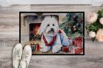 NEW Coton De Tulear Cozy Christmas Doormat Front Door Mat Indoor Outdoor Rugs for Entryway, Non Slip Washable Low Pile, 18H X 27W