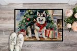 NEW Alaskan Malamute Cozy Christmas Doormat Front Door Mat Indoor Outdoor Rugs for Entryway, Non Slip Washable Low Pile, 18H X 27W