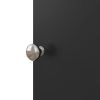 HOMCOM Toilet Paper Cabinet, Small Bathroom Corner Floor Cabinet with Doors and Shelves, Thin Storage Bathroom Organizer for Paper Shampoo, Black