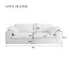 Modular Sectional Couch 80" Down Filled Modular Sectional Sofas for Living Room,Cushion Covers Removable loveseater 2seaters