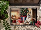 NEW Akita Cozy Christmas Doormat Front Door Mat Indoor Outdoor Rugs for Entryway, Non Slip Washable Low Pile, 18H X 27W