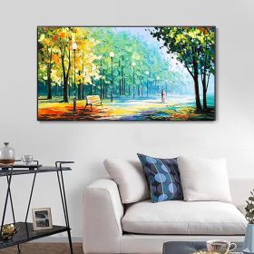Hand Oil Painting Large Size Abstract Trees Landscape Oil Painting On Canvas Modern Pop Art Wall Picture For Home Decoration (style: 02, size: 150x220cm)