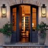 4-Light Black Outdoor Wall Light