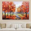 Hand Oil Painting Large Size Abstract Trees Landscape Oil Painting On Canvas Modern Pop Art Wall Picture For Home Decoration