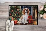 NEW Cavalier Spaniel Cozy Christmas Doormat Front Door Mat Indoor Outdoor Rugs for Entryway, Non Slip Washable Low Pile, 18H X 27W