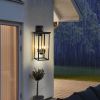 4-Light Black Outdoor Wall Light